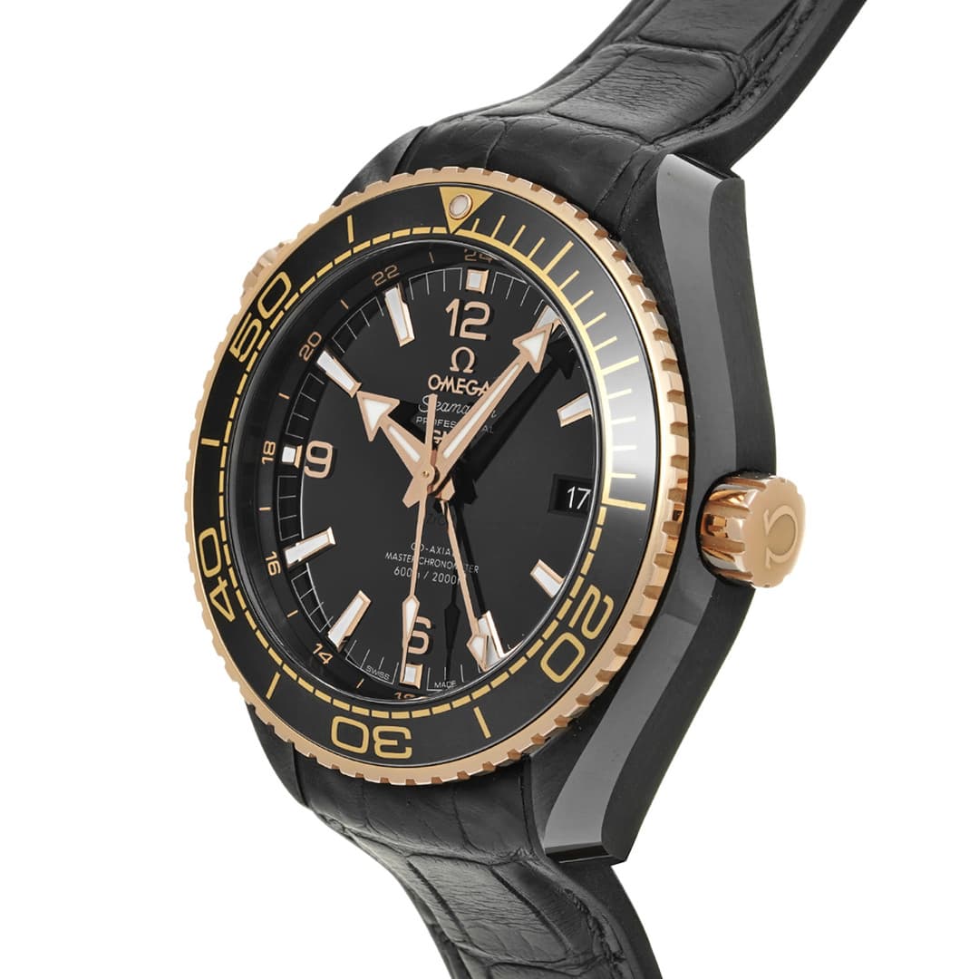 Omega Seamaster Planet Ocean 600 Co-Axial Master Chronometer GMT Deep Black — vue 2