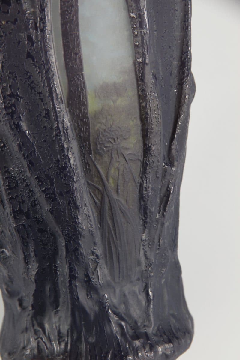 Daum Nancy Vase au paysage forestier en relief — vue 5