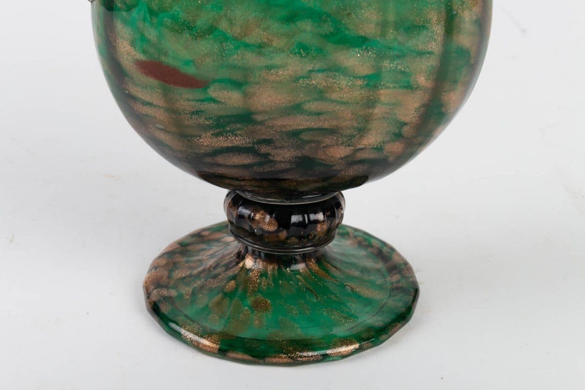 Salviati Vase vénitien vert émeraude et aventurine — vue 5