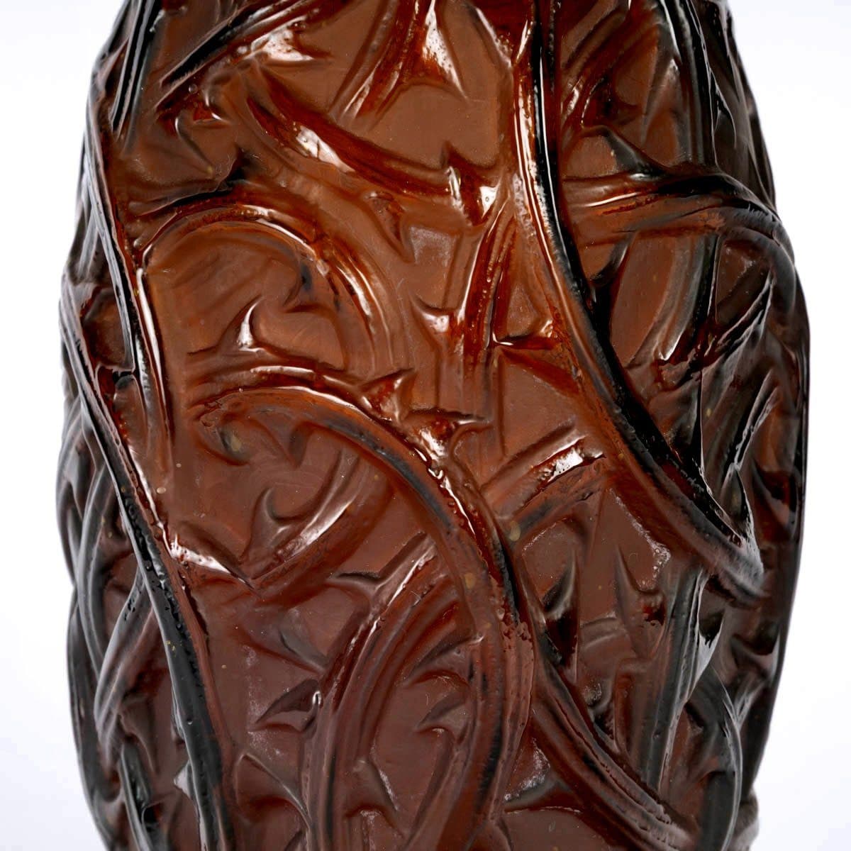 René Lalique Vase « Ronces » rouge ambré — vue 4