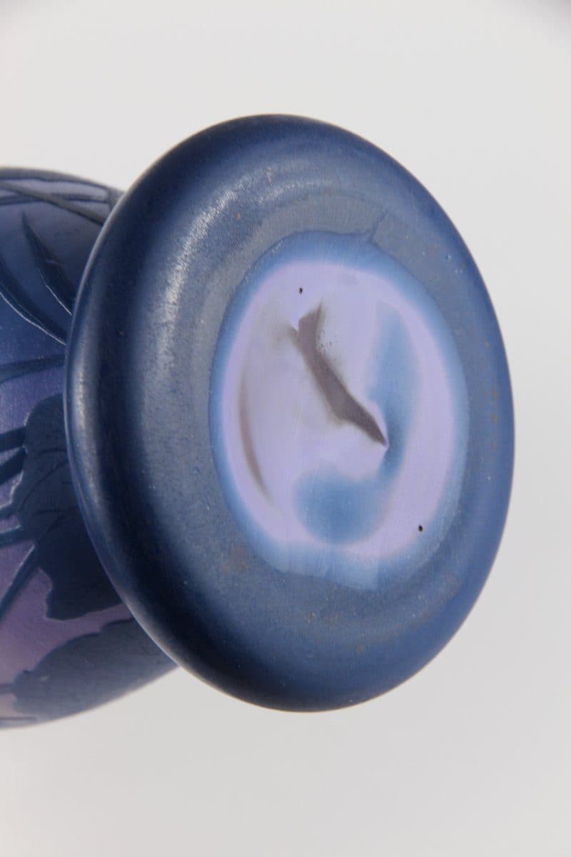Daum Nancy Grand vase aux primevères gravées — vue 4