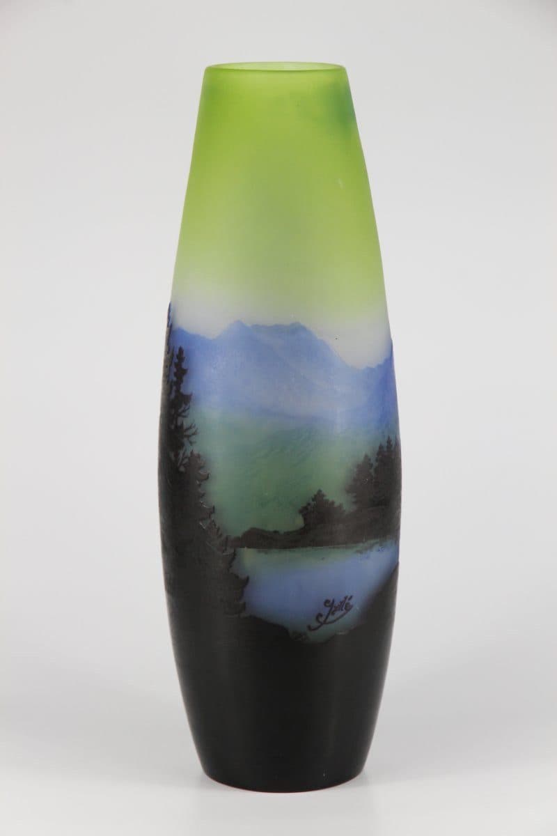 Gallé Grand vase « Paysage Alpin » — vue 4
