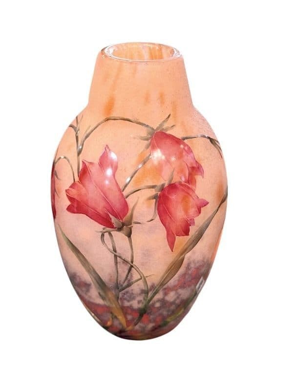 Daum Vase « Aux Campanules » à décor polychrome — vue 4