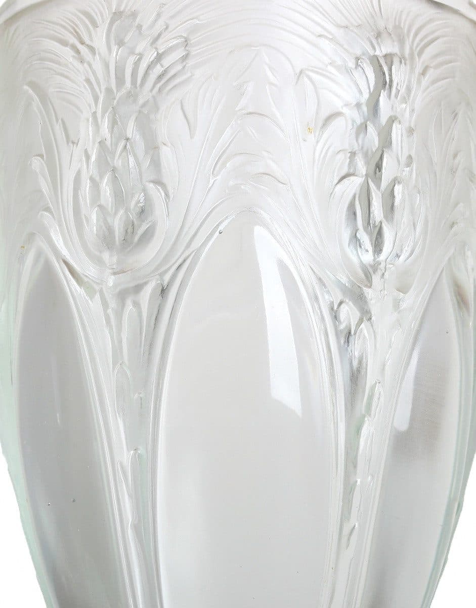 Vase aux chardons en verre moulé pressé — vue 3