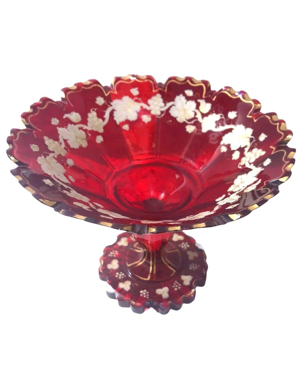 Coupe en cristal de Bohême émaillé