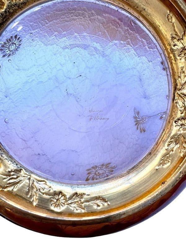 Paire de coupes Daum Nancy « Aux Pâquerettes » en verre et vermeil — vue 4