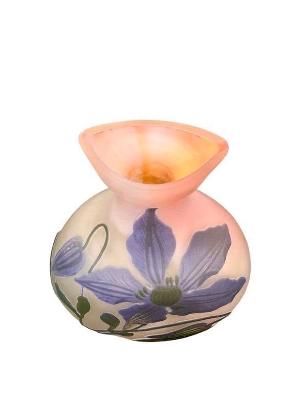 Gallé, vase gourde aux clématites — vue 3