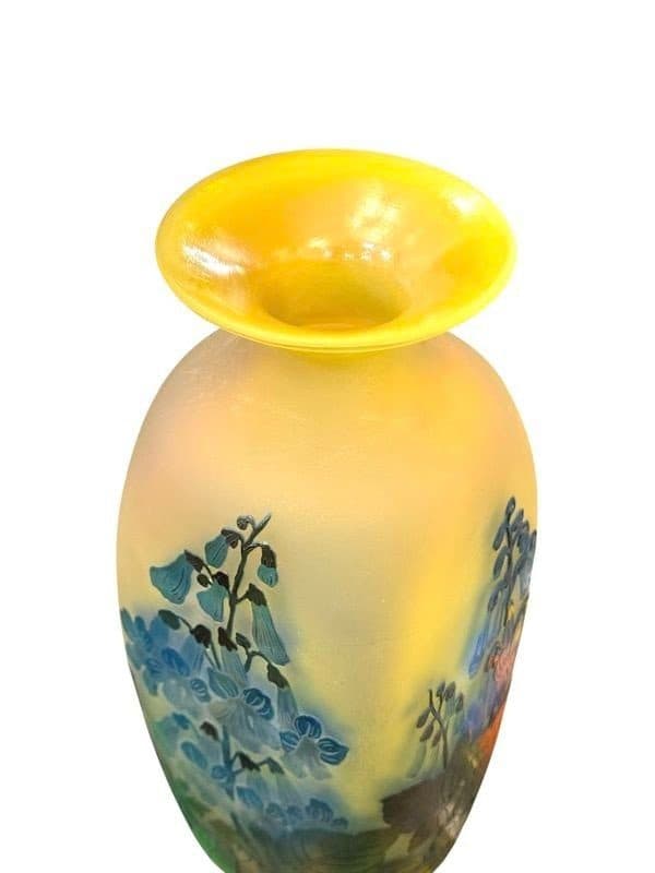 Gallé, vase aux digitales bleues — vue 3