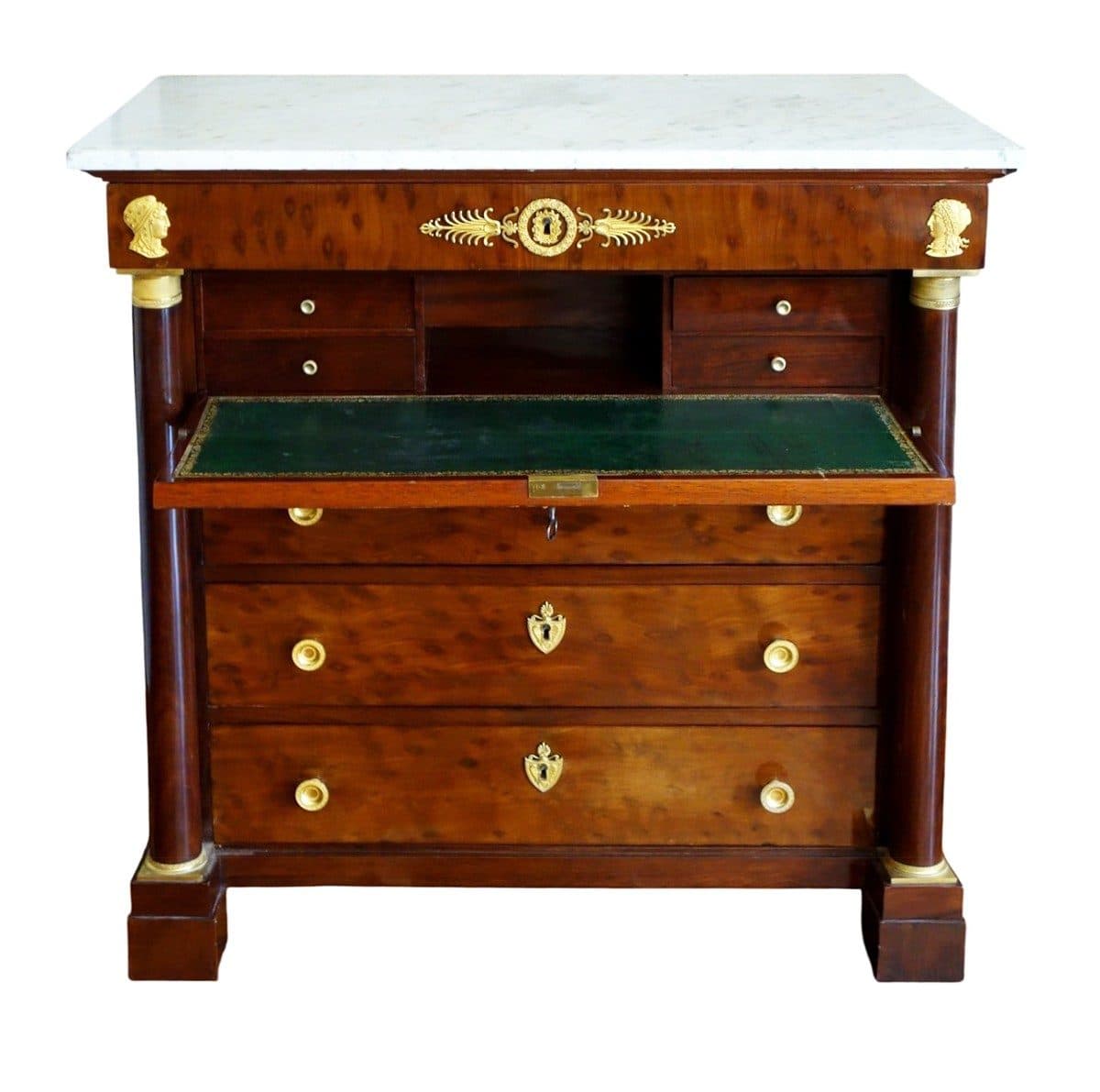 Commode secrétaire, d'époque Empire