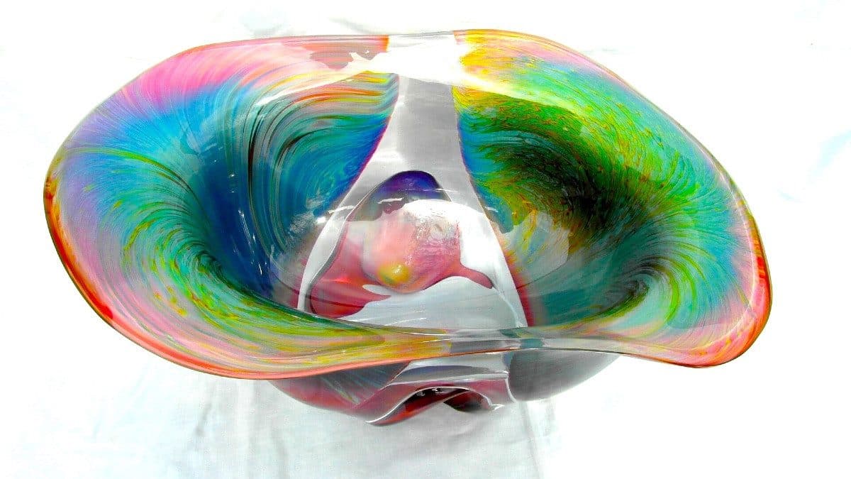 Dino Rosin Monumentale coupe « Calcedonia » de Murano