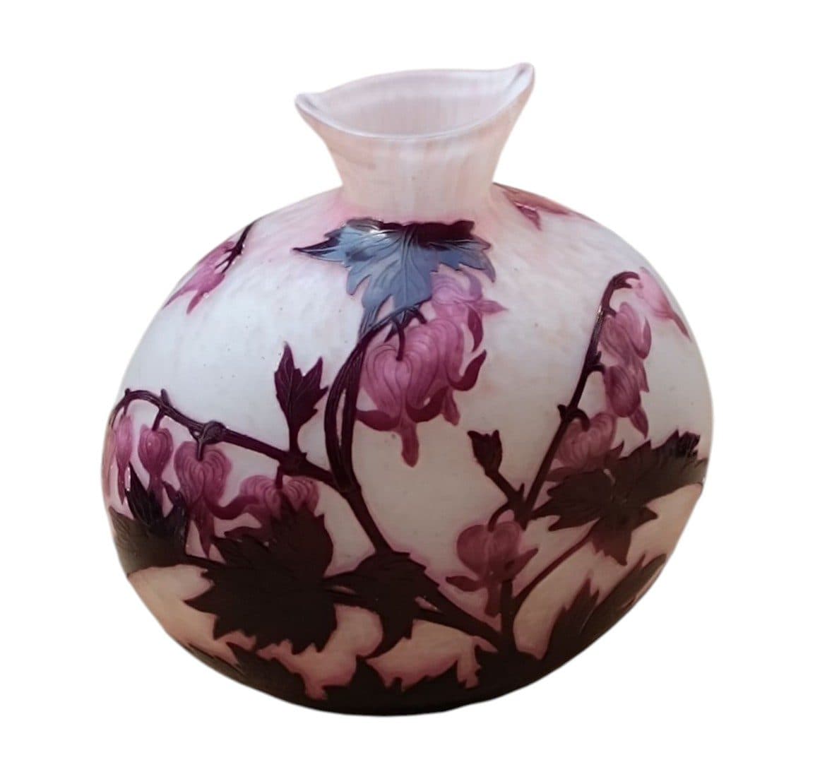 André Delatte Vase gourde à décor floral